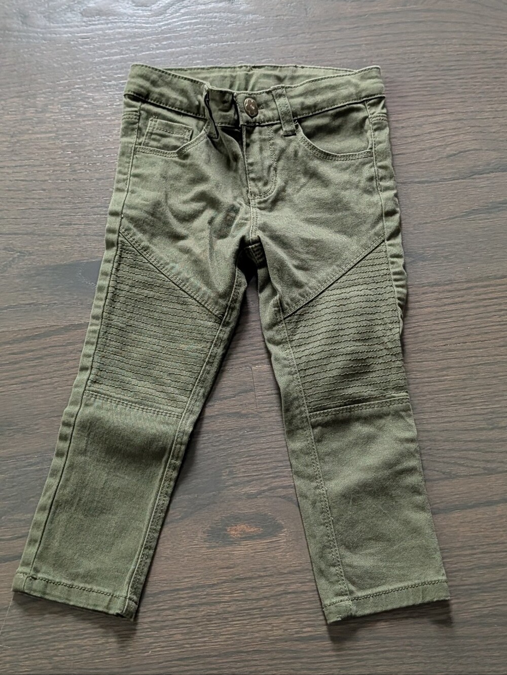 Koala Kids Olive Green Moto Biker Stretch Pants / Jeggings – Toddler Size 2T